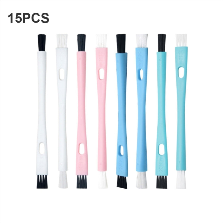 15 brosses de nettoyage double face pour machine à café, broyeur, petite brosse à poils, brosse de nettoyage double face