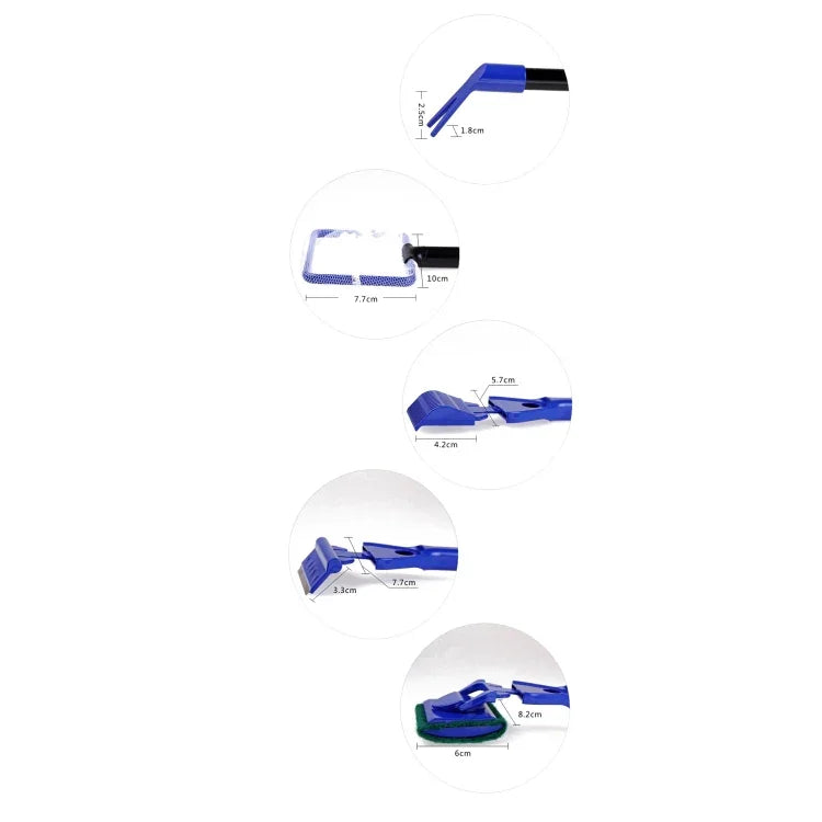 Ensemble d'Outils de Nettoyage 5-en-1 pour Aquarium, Outil de Nettoyage pour Aquarium