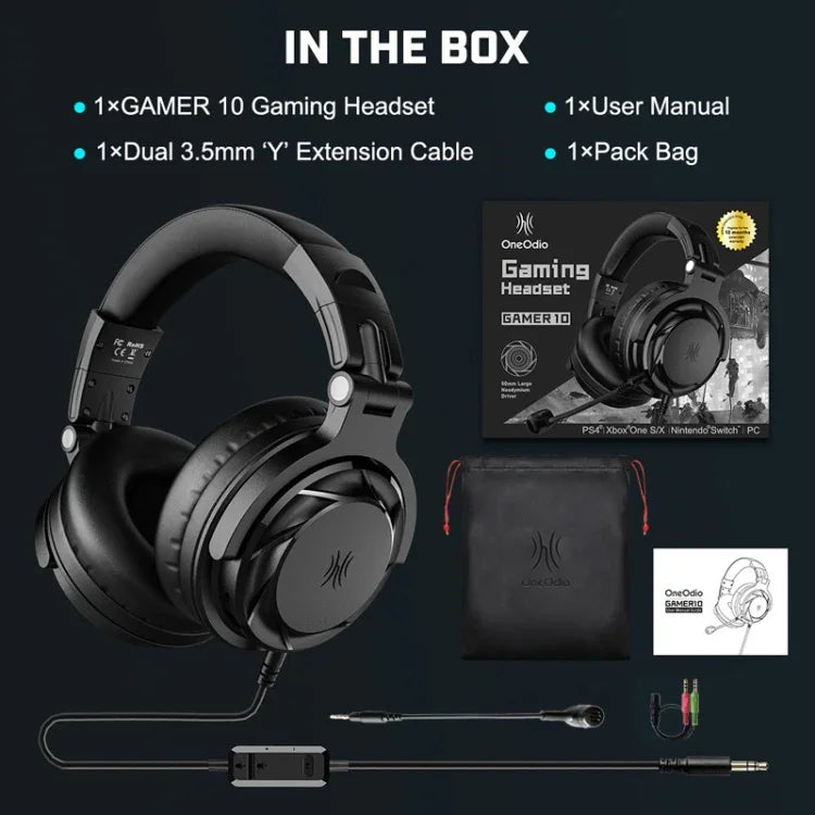 Casque filaire OneOdio PRO GD pour téléphone et tablette, longueur du câble : 2 m, PRO GD