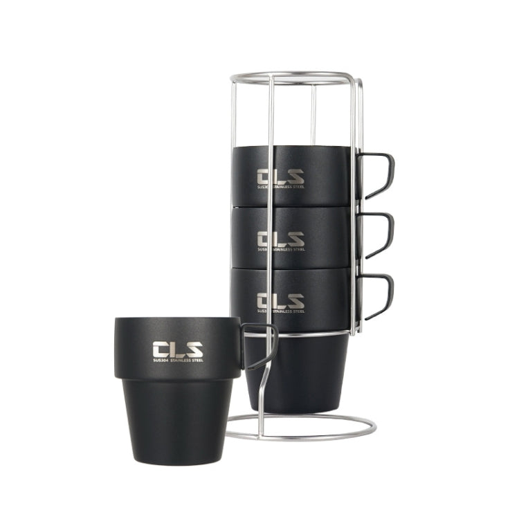 Tasse de camping 4 en 1 d'extérieur en acier inoxydable 304 CLS