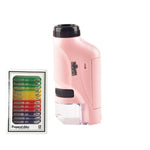 Jouets microscope portable de laboratoire pour enfants, Lite Standard (blanc), Lite Standard (rose), Lite Standard (bleu), Lite + support (blanc), Lite + support (rose), Lite + support (bleu), Lite + spécimen (blanc), Lite + spécimen (bleu)