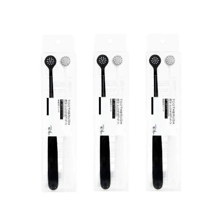 3 boîtes de brosses à dents RAOYI Spiral Hair Couple Teeth Brush petite tête ronde à poils doux pour adultes