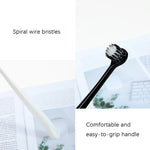 3 boîtes de brosses à dents RAOYI Spiral Hair Couple Teeth Brush petite tête ronde à poils doux pour adultes