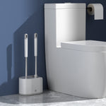 MT2 Brosse WC Double Tête Silicone, Modèle à Poser, Modèle Mural