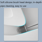 MT2 Brosse WC Double Tête Silicone, Modèle à Poser, Modèle Mural