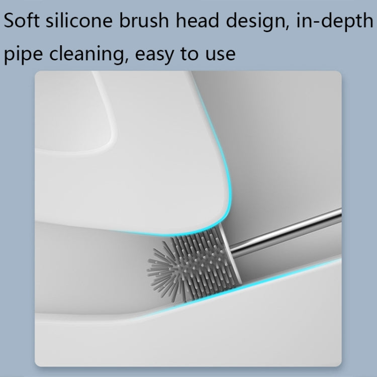 MT2 Brosse WC Double Tête Silicone, Modèle à Poser, Modèle Mural