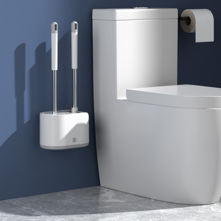 MT2 Brosse WC Double Tête Silicone, Modèle à Poser, Modèle Mural