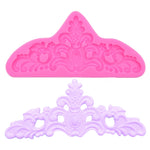 Moule en silicone pour gâteau au chocolat fondant, gaufré rétro, gris, rose