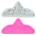 Moule en silicone pour gâteau au chocolat fondant, gaufré rétro, gris, rose