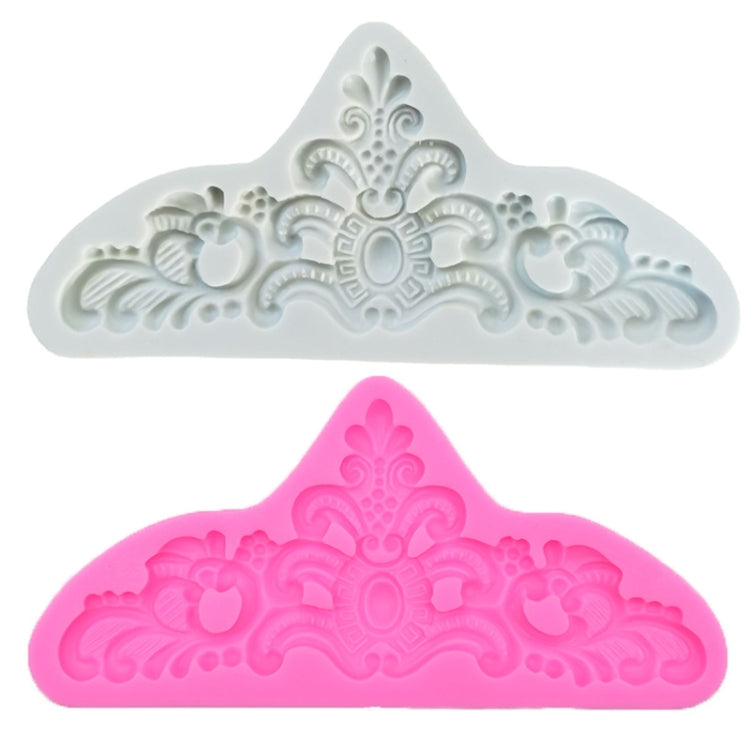 Moule en silicone pour gâteau au chocolat fondant, gaufré rétro, gris, rose