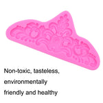 Moule en silicone pour gâteau au chocolat fondant, gaufré rétro, gris, rose