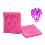 2 PCS Moule en silicone pour décoration de gâteau en chocolat Ptérodactyle, Moule en silicone DIY