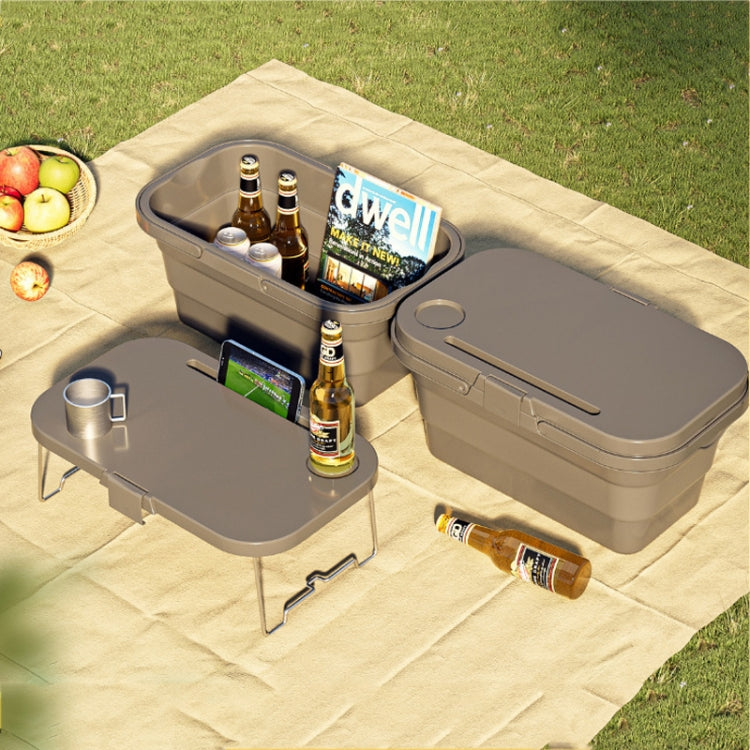 Panier de transport d'eau de camping Panier de pique-nique Boîte pliante d'extérieur pouvant servir de table