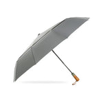 PARACHASE Parapluie automatique pliant d'affaires coupe-vent à double couche à dix baleines, Gris, Noir, Marine, Kaki