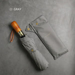 PARACHASE Parapluie automatique pliant d'affaires coupe-vent à double couche à dix baleines, Gris, Noir, Marine, Kaki