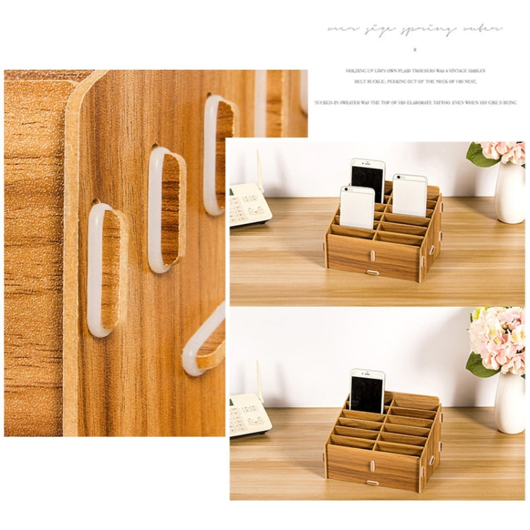 Boîte de rangement mobile pour téléphone de bureau, conférence, salle de classe D-86, Style :, 12 cases (Noyer), 12 cases (Chêne), 24 cases (Noyer), 36 cases (Noyer), 36 cases (Chêne), 48 cases (Noyer), 48 cases (Chêne), 60 cases (Noyer), 60 cases (Chêne)