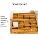 Boîte de rangement mobile pour téléphone de bureau, conférence, salle de classe D-86, Style :, 12 cases (Noyer), 12 cases (Chêne), 24 cases (Noyer), 36 cases (Noyer), 36 cases (Chêne), 48 cases (Noyer), 48 cases (Chêne), 60 cases (Noyer), 60 cases (Chêne)