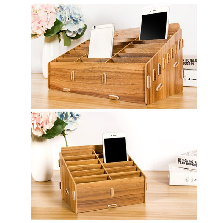 Boîte de rangement mobile pour téléphone de bureau, conférence, salle de classe D-86, Style :, 12 cases (Noyer), 12 cases (Chêne), 24 cases (Noyer), 36 cases (Noyer), 36 cases (Chêne), 48 cases (Noyer), 48 cases (Chêne), 60 cases (Noyer), 60 cases (Chêne)