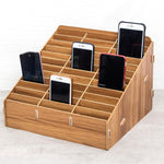 Boîte de rangement mobile pour téléphone de bureau, conférence, salle de classe D-86, Style :, 12 cases (Noyer), 12 cases (Chêne), 24 cases (Noyer), 36 cases (Noyer), 36 cases (Chêne), 48 cases (Noyer), 48 cases (Chêne), 60 cases (Noyer), 60 cases (Chêne)