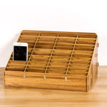 Boîte de rangement mobile pour téléphone de bureau, conférence, salle de classe D-86, Style :, 12 cases (Noyer), 12 cases (Chêne), 24 cases (Noyer), 36 cases (Noyer), 36 cases (Chêne), 48 cases (Noyer), 48 cases (Chêne), 60 cases (Noyer), 60 cases (Chêne)