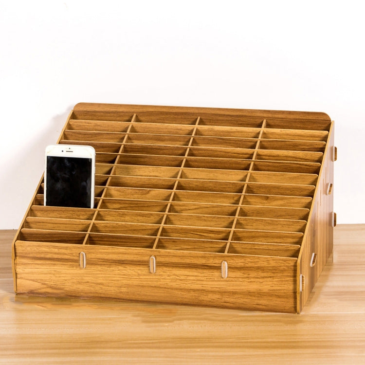 Boîte de rangement mobile pour téléphone de bureau, conférence, salle de classe D-86, Style :, 12 cases (Noyer), 12 cases (Chêne), 24 cases (Noyer), 36 cases (Noyer), 36 cases (Chêne), 48 cases (Noyer), 48 cases (Chêne), 60 cases (Noyer), 60 cases (Chêne)