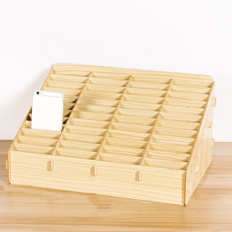 Boîte de rangement mobile pour téléphone de bureau, conférence, salle de classe D-86, Style :, 12 cases (Noyer), 12 cases (Chêne), 24 cases (Noyer), 36 cases (Noyer), 36 cases (Chêne), 48 cases (Noyer), 48 cases (Chêne), 60 cases (Noyer), 60 cases (Chêne)