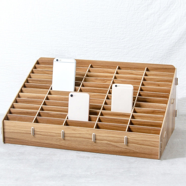 Boîte de rangement mobile pour téléphone de bureau, conférence, salle de classe D-86, Style :, 12 cases (Noyer), 12 cases (Chêne), 24 cases (Noyer), 36 cases (Noyer), 36 cases (Chêne), 48 cases (Noyer), 48 cases (Chêne), 60 cases (Noyer), 60 cases (Chêne)