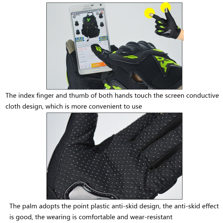 MOTOCENTRIC 13-MC-010 Gants de moto respirants à écran tactile, M, XL