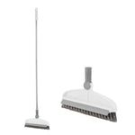 Brosse à récurer les recoins à poils durs avec raclette, manche long, style : tige en 2 sections, tige en 3 sections