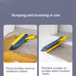 Brosse à récurer les recoins à poils durs avec raclette, manche long, style : tige en 2 sections, tige en 3 sections