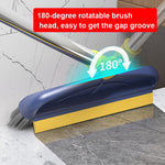 Brosse à récurer les recoins à poils durs avec raclette, manche long, style : tige en 2 sections, tige en 3 sections