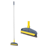 Brosse à récurer les recoins à poils durs avec raclette, manche long, style : tige en 2 sections, tige en 3 sections