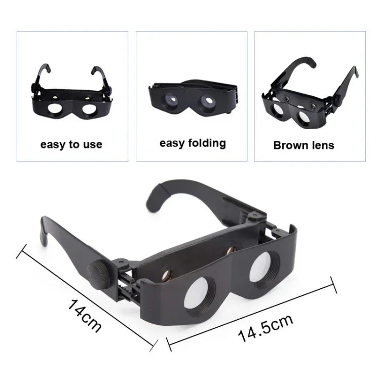 Jumelles de Pêche Loupe Extérieure HD, Télescope 3X Seul, Télescope 3X + Étui à Lunettes