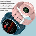 Montre de sport connectée ZL02 avec surveillance de la fréquence cardiaque, de la pression artérielle et de l'oxygénation, podomètre, Bluetooth sans fil, bleu, noir, rose, or