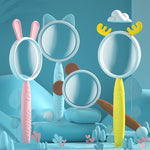 Jouet loupe HD 3x loupe dessin animé cadeau pour enfants, lapin rose, ours café, chaton bleu, cerf jaune