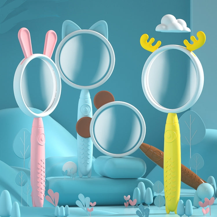 Jouet loupe HD 3x loupe dessin animé cadeau pour enfants, lapin rose, ours café, chaton bleu, cerf jaune