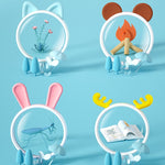 Jouet loupe HD 3x loupe dessin animé cadeau pour enfants, lapin rose, ours café, chaton bleu, cerf jaune