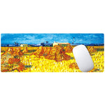 Am002 Grand tapis de souris en caoutchouc pour bureau avec peinture à l'huile, bords cousus 300x800x4mm, sans bords cousus 400x900x1.5mm, bords cousus 400x900x3mm, bords cousus 400x900x2mm, bords cousus 300x800x2mm