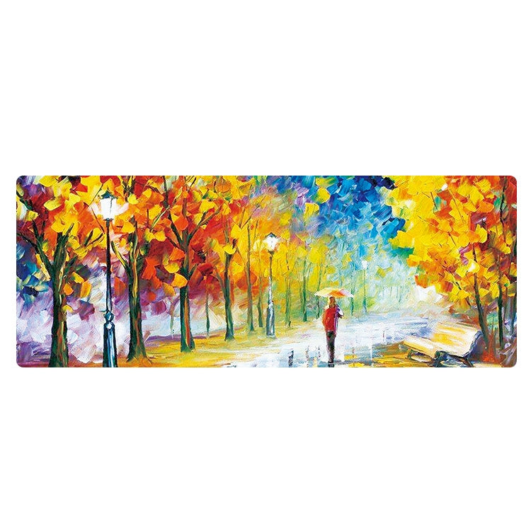 Am002 Grand tapis de souris en caoutchouc pour bureau avec peinture à l'huile, bords cousus 300x800x4mm, sans bords cousus 400x900x1.5mm, bords cousus 400x900x3mm, bords cousus 400x900x2mm, bords cousus 300x800x2mm