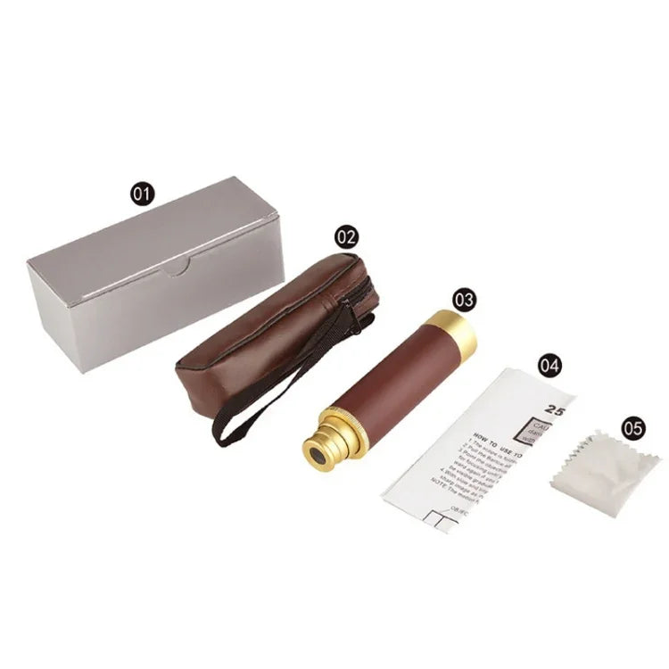 25x32 Pirate High Power Monocular Pocket Telescope,Style:, 25x32 Standard