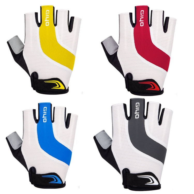 GIYO S-14 Gants de Vélo Mi-Doigts, Gants à Coussinet de Paume Absorbant les Chocs en GEL, S, M, L, XL, XXL