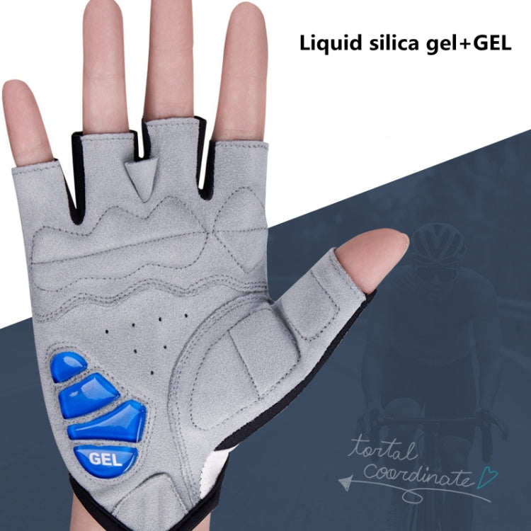 GIYO S-14 Gants de Vélo Mi-Doigts, Gants à Coussinet de Paume Absorbant les Chocs en GEL, S, M, L, XL, XXL