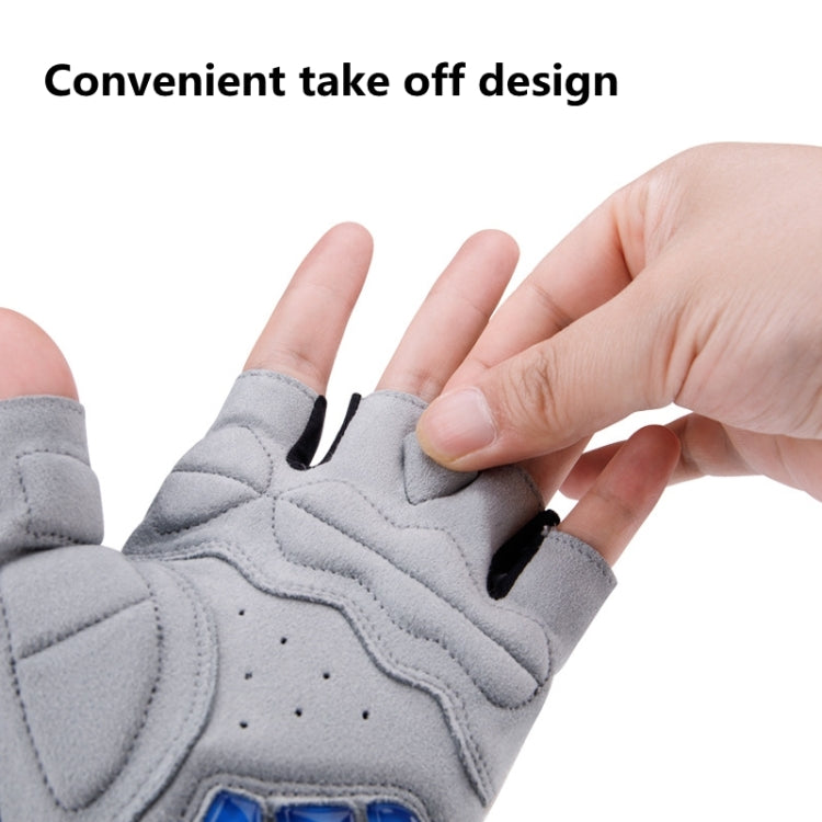 GIYO S-14 Gants de Vélo Mi-Doigts, Gants à Coussinet de Paume Absorbant les Chocs en GEL, S, M, L, XL, XXL
