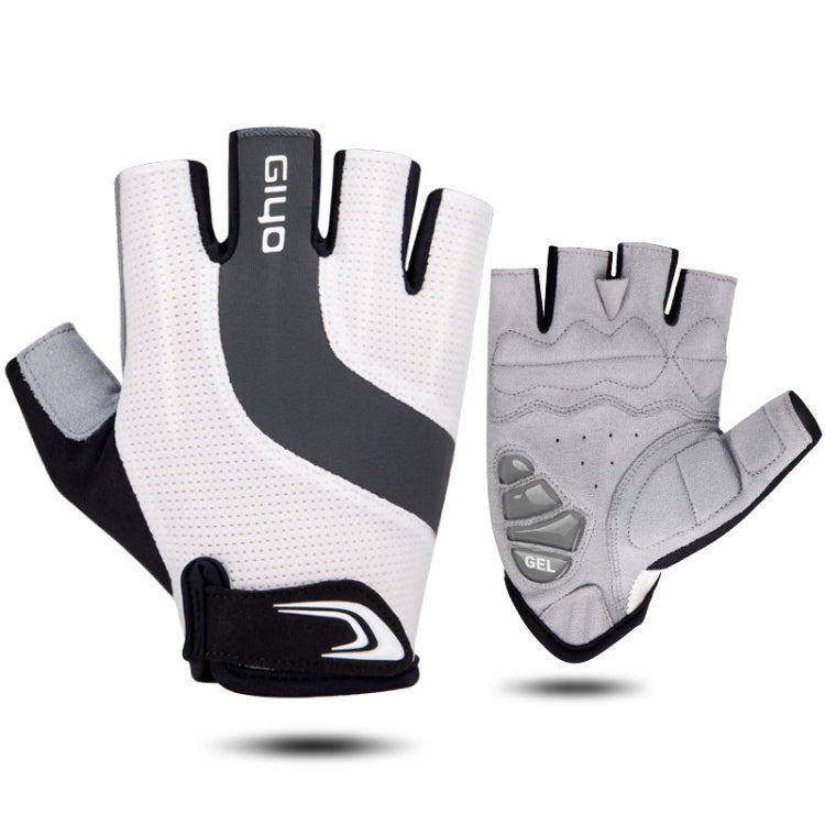 GIYO S-14 Gants de Vélo Mi-Doigts, Gants à Coussinet de Paume Absorbant les Chocs en GEL, S, M, L, XL, XXL