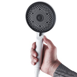 Pommeau de douche portatif en silicone suralimenté, Style :, Blanc, Noir, Argent, Blanc+Tuyau souple+Support en aluminium, Noir+Tuyau souple+Support en aluminium, Argent+Tuyau souple+Support en aluminium