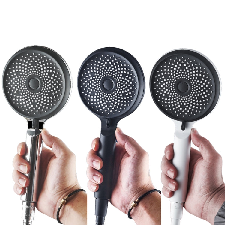 Pommeau de douche portatif en silicone suralimenté, Style :, Blanc, Noir, Argent, Blanc+Tuyau souple+Support en aluminium, Noir+Tuyau souple+Support en aluminium, Argent+Tuyau souple+Support en aluminium