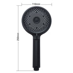 Pommeau de douche portatif en silicone suralimenté, Style :, Blanc, Noir, Argent, Blanc+Tuyau souple+Support en aluminium, Noir+Tuyau souple+Support en aluminium, Argent+Tuyau souple+Support en aluminium