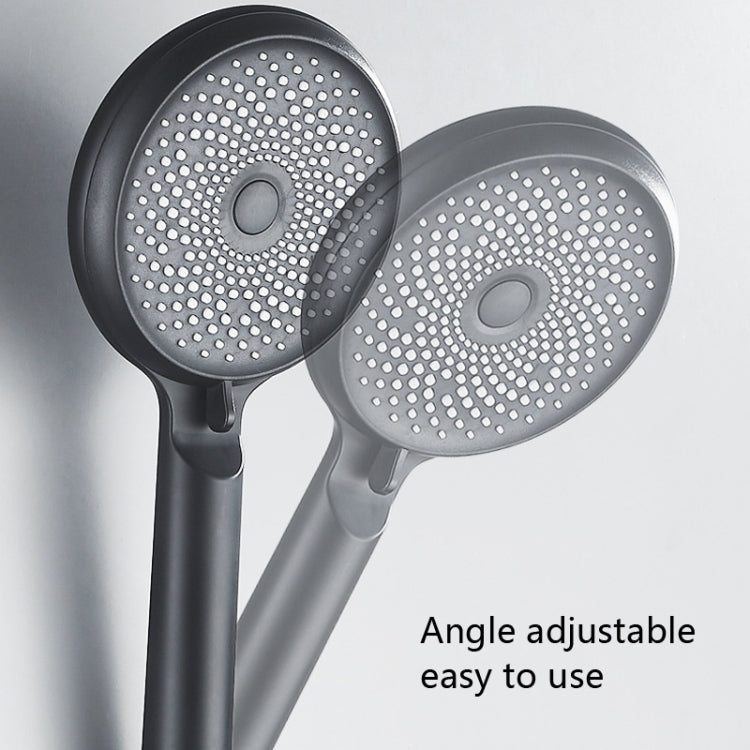 Pommeau de douche portatif en silicone suralimenté, Style :, Blanc, Noir, Argent, Blanc+Tuyau souple+Support en aluminium, Noir+Tuyau souple+Support en aluminium, Argent+Tuyau souple+Support en aluminium