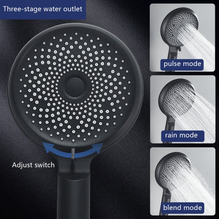 Pommeau de douche portatif en silicone suralimenté, Style :, Blanc, Noir, Argent, Blanc+Tuyau souple+Support en aluminium, Noir+Tuyau souple+Support en aluminium, Argent+Tuyau souple+Support en aluminium