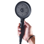 Pommeau de douche portatif en silicone suralimenté, Style :, Blanc, Noir, Argent, Blanc+Tuyau souple+Support en aluminium, Noir+Tuyau souple+Support en aluminium, Argent+Tuyau souple+Support en aluminium